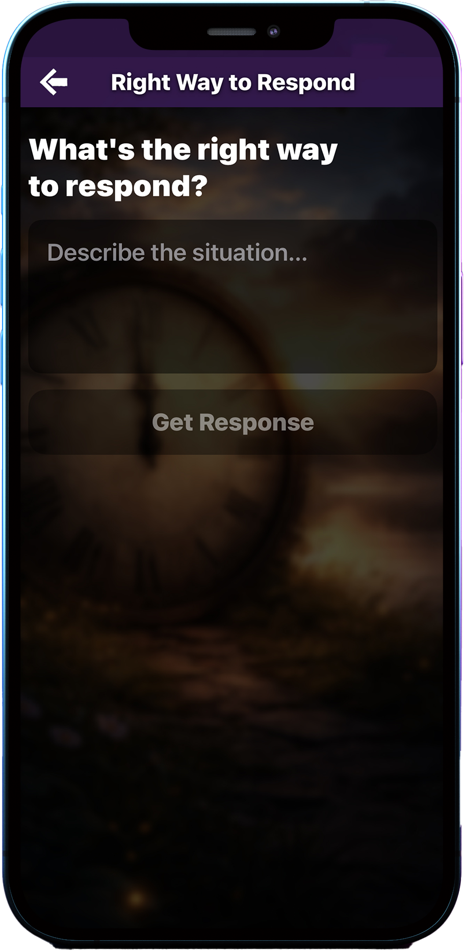 Right Way to Respond screen